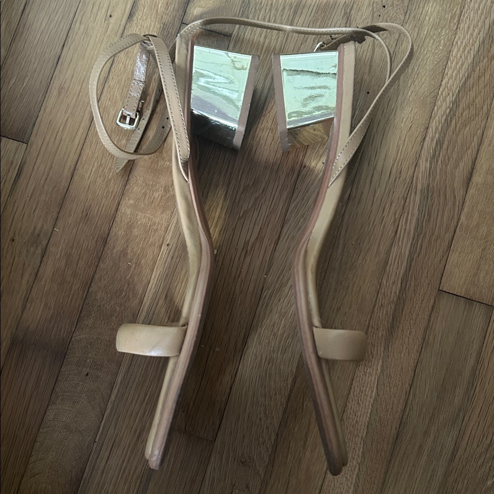 Zara Nude Strappy Sandals - Picture 3 of 4